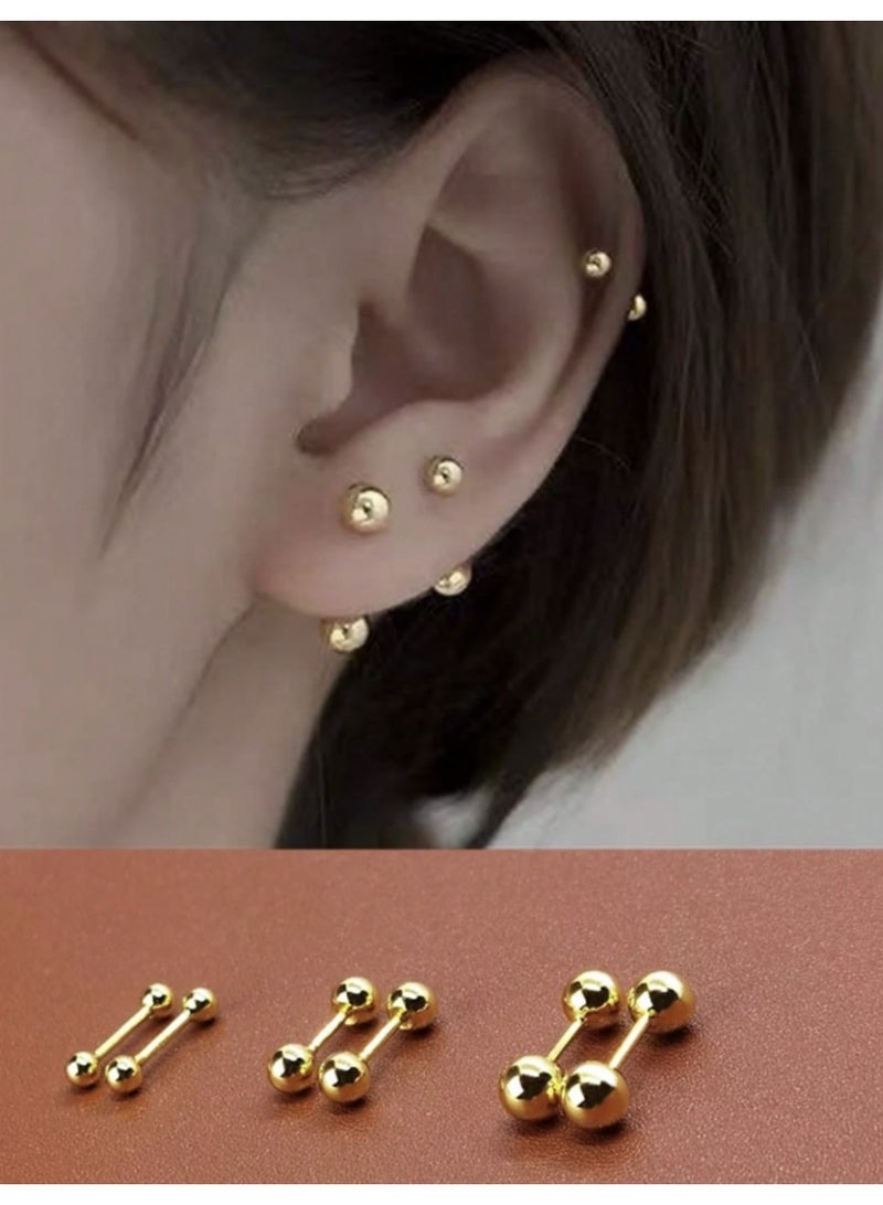 ڤيا أقراط كروية ناعمة متعددة الاستخدامات – لمسة ذهبية أنثوية لكل يوم - Image 1